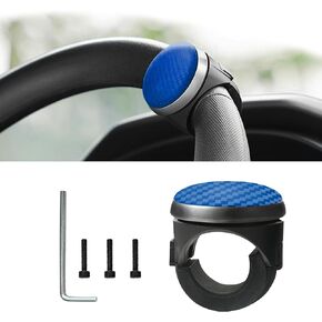 Steering Wheel Knob, Steering Wheel Knob Spinner, 360 Degrees Rotation Suicide Knobs with Silicone Surface and Metal Bearings for Steering Wheel, Universal for Cars, Trucks, Boat (Black)