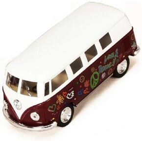 1962 Volkswagen Classic Bus with Decals 1/32 scale Die Cast Model Toy Car - MAROON