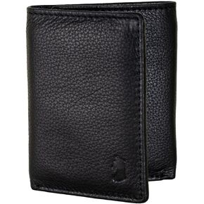 Mens wallets rfid blocking minimalist wallet for men, Thin Wallet for Men Slim, RFID Blocking Wallet, gifts for him - bifold wallet for men with id card holder, Black textured, Coffee