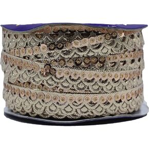 Craft Love Gota Patti Lace Border 18.5 Yards/ 17 Meters for Saree Blouse Dupatta Lehenga Sewing Crafts (1.5 cm Wide), ART-18042022B1 in Kuwait