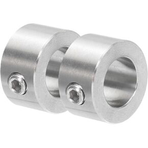 MECCANIXITY 2pcs Shaft Collars 3/5" Bore Shaft Collars Stainless Steel Shaft Collars 9/10" OD, 1/2" Width Axle Collar Clamp with Set Screw for Linear Rod Shaft Guide