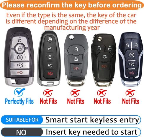 Sindeda for Ford Key Fob Cover With Keychain Premium Soft TPU Full Protection Key Case Shell Compatible with Ford Explorer Mustang Fusion Escape F150 F250 F350 F450 F550 Edge-Silver in Saudi Arabia