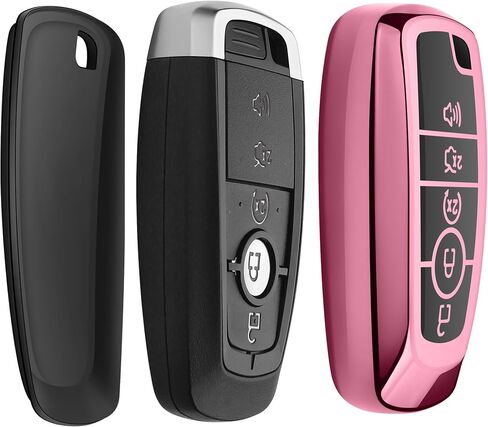Sindeda for Ford Key Fob Cover With Keychain Premium Soft TPU Full Protection Key Case Shell Compatible with Ford Explorer Mustang Fusion Escape F150 F250 F350 F450 F550 Edge-Silver in Saudi Arabia