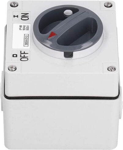 Eujgoov Waterproof Switch 500V Outdoor Power Isolator On-Off Switch Dustproof Rotary Control Switch Socket with Accessories(3P20A) in Saudi Arabia