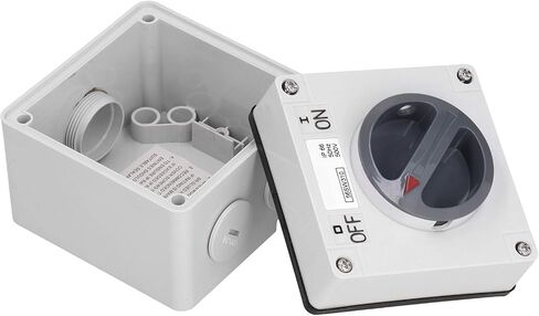 Eujgoov Waterproof Switch 500V Outdoor Power Isolator On-Off Switch Dustproof Rotary Control Switch Socket with Accessories(3P20A) in Saudi Arabia
