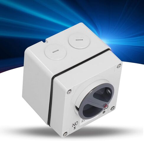 Eujgoov Waterproof Switch 500V Outdoor Power Isolator On-Off Switch Dustproof Rotary Control Switch Socket with Accessories(3P20A) in Saudi Arabia
