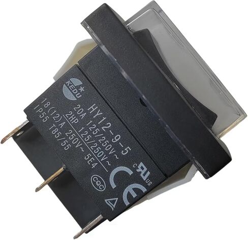 HY12-9-5 KEDU مفتاح تشغيل وإيقاف مع غطاء مقاوم للماء 6 دبابيس 20 أمبير 125/250 فولت (1) in Kuwait
