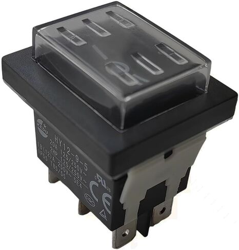 HY12-9-5 KEDU مفتاح تشغيل وإيقاف مع غطاء مقاوم للماء 6 دبابيس 20 أمبير 125/250 فولت (1) in Kuwait