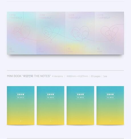 BTS - LOVE YOURSELF 結 الإجابة [S+E+L+F ver. المجموعة] 4 ألبومات + كتاب صور + كتاب صغير + بطاقة صور + حزمة ملصقات + 4 ملصقات مطوية in Kuwait