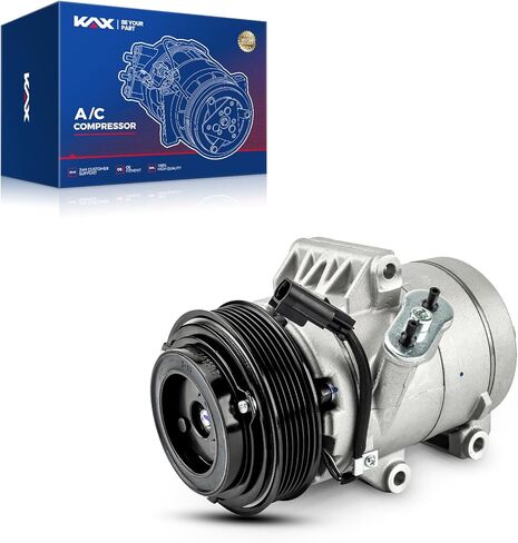 KAX Air Conditioner AC Compressor with Clutch, 68669 replacement for Ford Fusion 2006-2012, Lincoln MKZ 2010, Zephyr 2006, Mercury Milan 2006-2011, w/Oval Plug, Only for 4-3/8 "Diameter Pulley in Kuwait