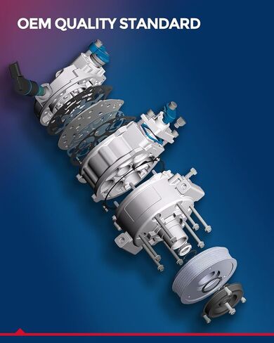 KAX Air Conditioner AC Compressor with Clutch, 68669 replacement for Ford Fusion 2006-2012, Lincoln MKZ 2010, Zephyr 2006, Mercury Milan 2006-2011, w/Oval Plug, Only for 4-3/8 "Diameter Pulley in Kuwait