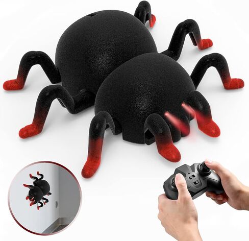 VRG Remote Control Spider Toy for Kids Ages 3 and up, Realistic Wall-Climbing Spider RC Stunt Cars with LED Light, Toys for Boys/Girls Birthday Halloween Xmas Gift in Saudi Arabia