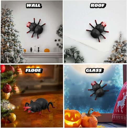 VRG Remote Control Spider Toy for Kids Ages 3 and up, Realistic Wall-Climbing Spider RC Stunt Cars with LED Light, Toys for Boys/Girls Birthday Halloween Xmas Gift in Saudi Arabia