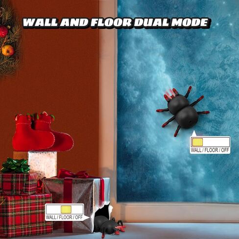 VRG Remote Control Spider Toy for Kids Ages 3 and up, Realistic Wall-Climbing Spider RC Stunt Cars with LED Light, Toys for Boys/Girls Birthday Halloween Xmas Gift in Saudi Arabia