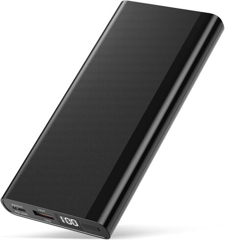 شاحن محمول بشاشة LED باور بانك 15000 مللي أمبير في الساعة USB C PD 20 وات شحن سريع حزمة بطارية خارجية متوافقة مع iPhone 15/14/13 Samsung S23/S22 Google LG iPad إلخ - أسود in Saudi Arabia