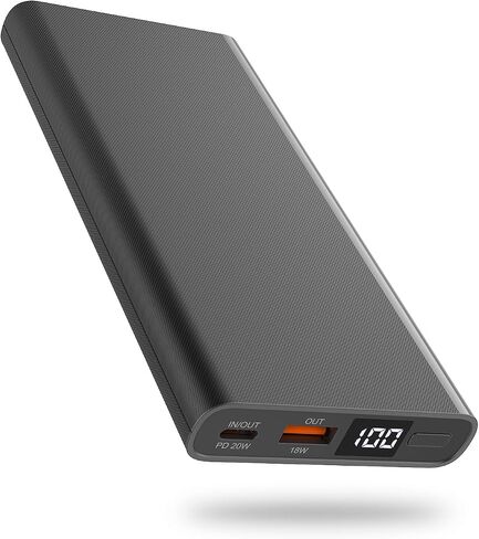 شاحن محمول بشاشة LED باور بانك 15000 مللي أمبير في الساعة USB C PD 20 وات شحن سريع حزمة بطارية خارجية متوافقة مع iPhone 15/14/13 Samsung S23/S22 Google LG iPad إلخ - أسود in Saudi Arabia
