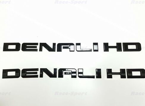 2X Denali HD Side Door Tailgate Letter Nameplate Emblem Badge 3D Replacement for Denali (Chrome) in Saudi Arabia
