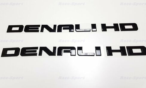 2X Denali HD Side Door Tailgate Letter Nameplate Emblem Badge 3D Replacement for Denali (Chrome) in Saudi Arabia