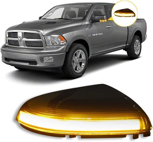 2PCS Mirror Turn Signal Lights Lamp and Housing Driver& Passenger Side For Dodge Ram 2009-2014 1500 2010-2014 2500 RH&LH OEM 68064948AA,68064949AA,clear in Saudi Arabia