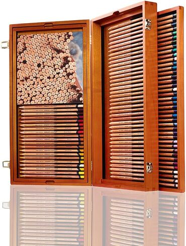 Derwent Lightfast Colour Pencils, Professional Quality, Wooden Box Set of 100, 2305693 in Saudi Arabia