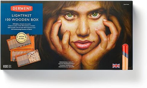 Derwent Lightfast Colour Pencils, Professional Quality, Wooden Box Set of 100, 2305693 in Saudi Arabia