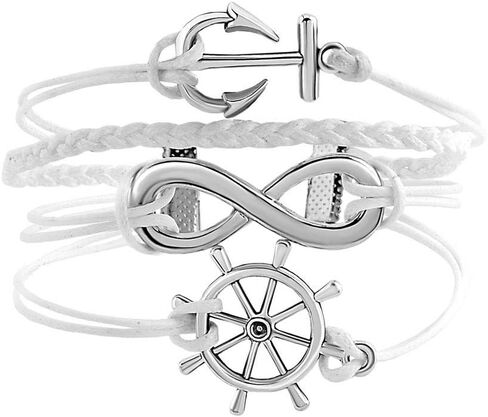 سوار من الجلد المضفر متعدد الطبقات من Navy Rudder Infinity in Kuwait