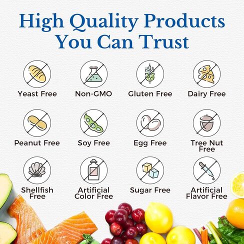 مركب الكولاجين المتعدد من VITALITOWN، النوع الأول والثاني والثالث مع البيوتين وفيتامين C وحمض الهيالورونيك والكركم والفلفل الأسود للبشرة والشعر والأظافر والمفاصل، 90 كبسولة، غير معدلة وراثيًا in Kuwait