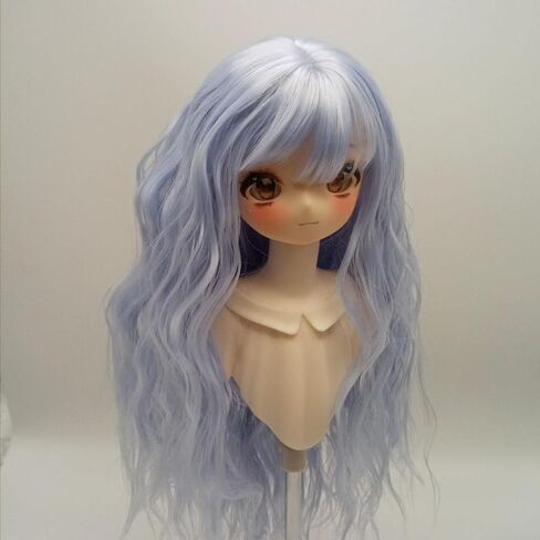 GLOGLOW Doll Wig Hair with Long Curly Design, Comfortable Artificial 1/6 High Temp Silk Hair Wig Suitable for 15.5-17cm Dolls (Peach Color) in Saudi Arabia