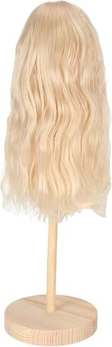 GLOGLOW Doll Wig Hair with Long Curly Design, Comfortable Artificial 1/6 High Temp Silk Hair Wig Suitable for 15.5-17cm Dolls (Peach Color) in Saudi Arabia