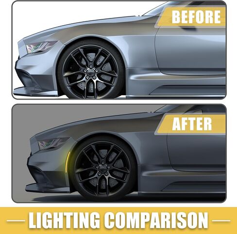LED الجانب ماركر ضوء 22771196 الجبهة الخلفية بدوره أضواء الإشارة الحاجز مصابيح Sidemarker لشفروليه كورفيت C7 عدسة سوداء العنبر الأحمر LED ضوء 2 زوج in Saudi Arabia
