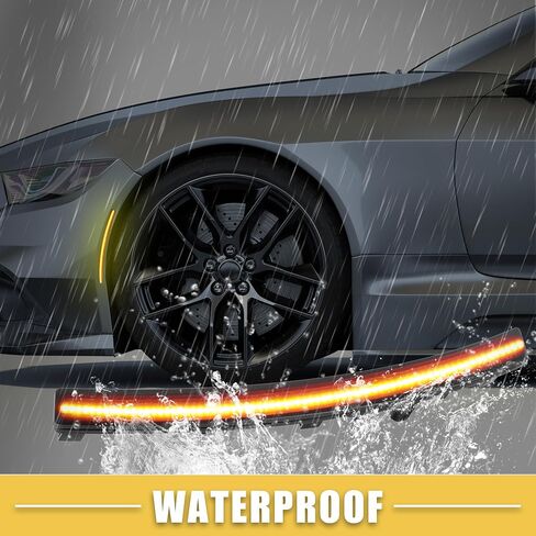 LED الجانب ماركر ضوء 22771196 الجبهة الخلفية بدوره أضواء الإشارة الحاجز مصابيح Sidemarker لشفروليه كورفيت C7 عدسة سوداء العنبر الأحمر LED ضوء 2 زوج in Saudi Arabia