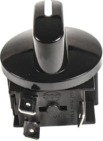 HQRP Heavy-Duty Rotary Switch 3-Position 2-Speed 120V-250V, 15A Fan Heater Speed Selector, UL Listed in Saudi Arabia
