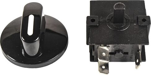 HQRP Heavy-Duty Rotary Switch 3-Position 2-Speed 120V-250V, 15A Fan Heater Speed Selector, UL Listed in Saudi Arabia