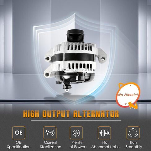 مولد PANGOLIN 11572 160 أمبير متوافق مع Chry-sler 300 3.6L 2011-15، لشاحن دودج تشالنجر دورانجو 3.6L 2011-15، لسيارة جيب جراند شيروكي 3.6L 2011-15، استبدل OE 421000-0750 in Saudi Arabia