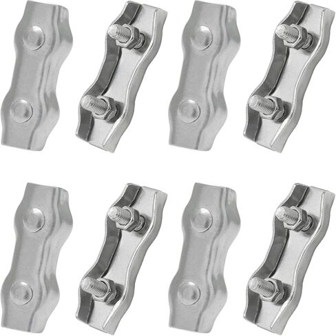 10 قطعة M5 سلك حبل مشبك كابل 304 الفولاذ المقاوم للصدأ دوبلكس الترباس سلك حبل كليب ل 5/16 "قطر سلك كابل in Kuwait