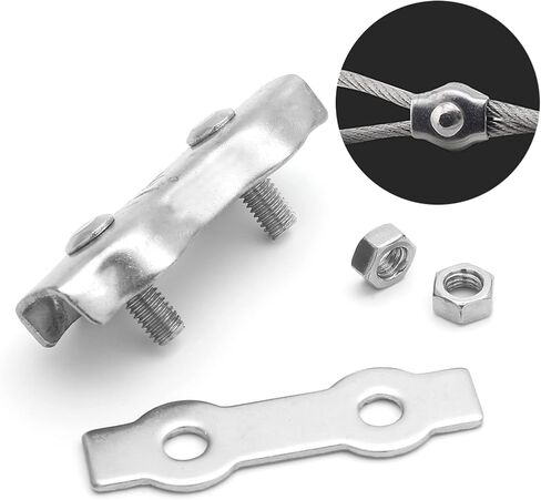 10 قطعة M5 سلك حبل مشبك كابل 304 الفولاذ المقاوم للصدأ دوبلكس الترباس سلك حبل كليب ل 5/16 "قطر سلك كابل in Kuwait