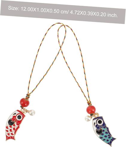 KESYOO Car Key Chain 4pcs Ornament Car Keychains Backpack Keychains Japanese Omamori Fortune Charm Keyring Pocket Keychain Phone Charms Strap Carp Flags Pendant Bag in Saudi Arabia