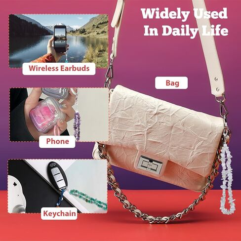 SUPERFINDINGS Cell Phone Wrist Strap Elegant Phone Lanyard Straps with Alloy Lobster Claw Clasps Peach Cherry Strawberry Gemstone Chips Cell Phone Lanyard in Saudi Arabia
