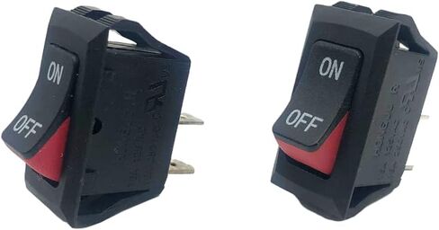2Pcs 2 Pin Rocker Switch Power Canal HB Series 6A 125VL 16A 250VAC Replacement for Joemex 81 Series in Saudi Arabia