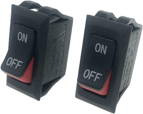 2Pcs 2 Pin Rocker Switch Power Canal HB Series 6A 125VL 16A 250VAC Replacement for Joemex 81 Series in Saudi Arabia