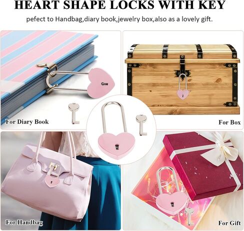Love Lock Heart Padlock, 2PCS 50mm 3.5 inches Rubber Paint Red Craft Single Heart Shape Padlock with Key for Love Lock Bridge, Lovers, Wedding, Anniversary, Travel Gift in Kuwait