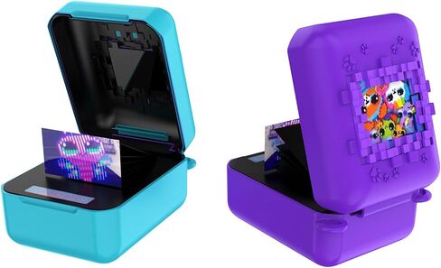 2 Pack Silicone Case for Bitzee Interactive Toy Digital Pet and Case,Travel Carrying Skin Cover w/Strap Compatible with Bitzee Virtual Electronic Pets(Purple + Blue) in Saudi Arabia