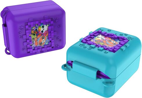 2 Pack Silicone Case for Bitzee Interactive Toy Digital Pet and Case,Travel Carrying Skin Cover w/Strap Compatible with Bitzee Virtual Electronic Pets(Purple + Blue) in Saudi Arabia