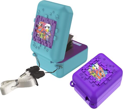 2 Pack Silicone Case for Bitzee Interactive Toy Digital Pet and Case,Travel Carrying Skin Cover w/Strap Compatible with Bitzee Virtual Electronic Pets(Purple + Blue) in Saudi Arabia
