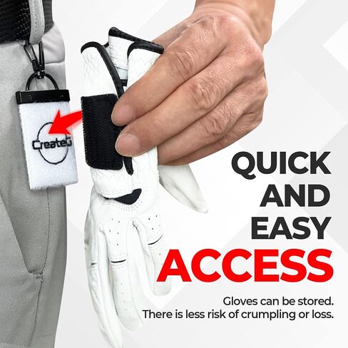 Golf Glove Holder 2 PC - Not to The Pocket, But to The Waist - Both Sides Velcro Loop Holder Grabber Keeper - On Course Golf Accessories - Golf Gifts… in Saudi Arabia