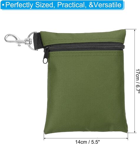 PATIKIL Golf Tee Pouch, Zipper Golf Ball Bag with Metal Lobster Claw Clip for Men Women Valuables Holder in Saudi Arabia