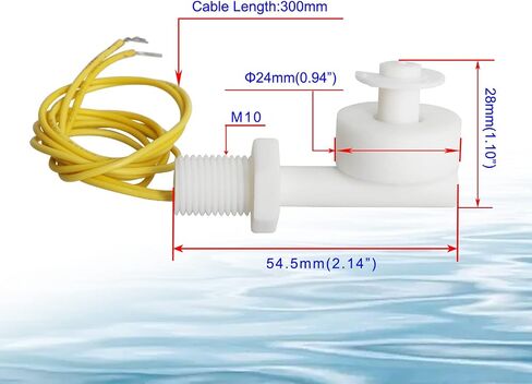 Aopin Liquid Level Switch Sensor PP, Water Liquid Level Sensor Float Switch, Plastic Ball Float Controller for Water Pump Fish Tank Cistern Sump Filter Aquarium Swim Pool Garden Pond Liquid 1 Pcs in Saudi Arabia