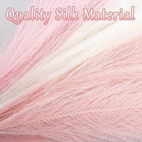 60 قطعة من عشب بامباس الصناعي الوردي، 17.7 بوصة عشب بامباس الاصطناعي لمزهريات بوهو القصيرة، ديكور الغرفة الوردي، قطع مركزية للزفاف، تنسيق الزهور، زينة عيد الأم in Kuwait