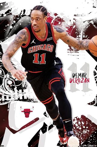 Trends International NBA Chicago Bulls - ملصق حائط DeMar DeRozan 22، 22.37 بوصة × 34.00 بوصة، نسخة غير مؤطرة in Saudi Arabia