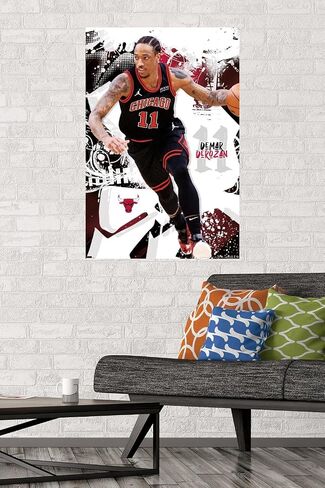 Trends International NBA Chicago Bulls - ملصق حائط DeMar DeRozan 22، 22.37 بوصة × 34.00 بوصة، نسخة غير مؤطرة in Saudi Arabia
